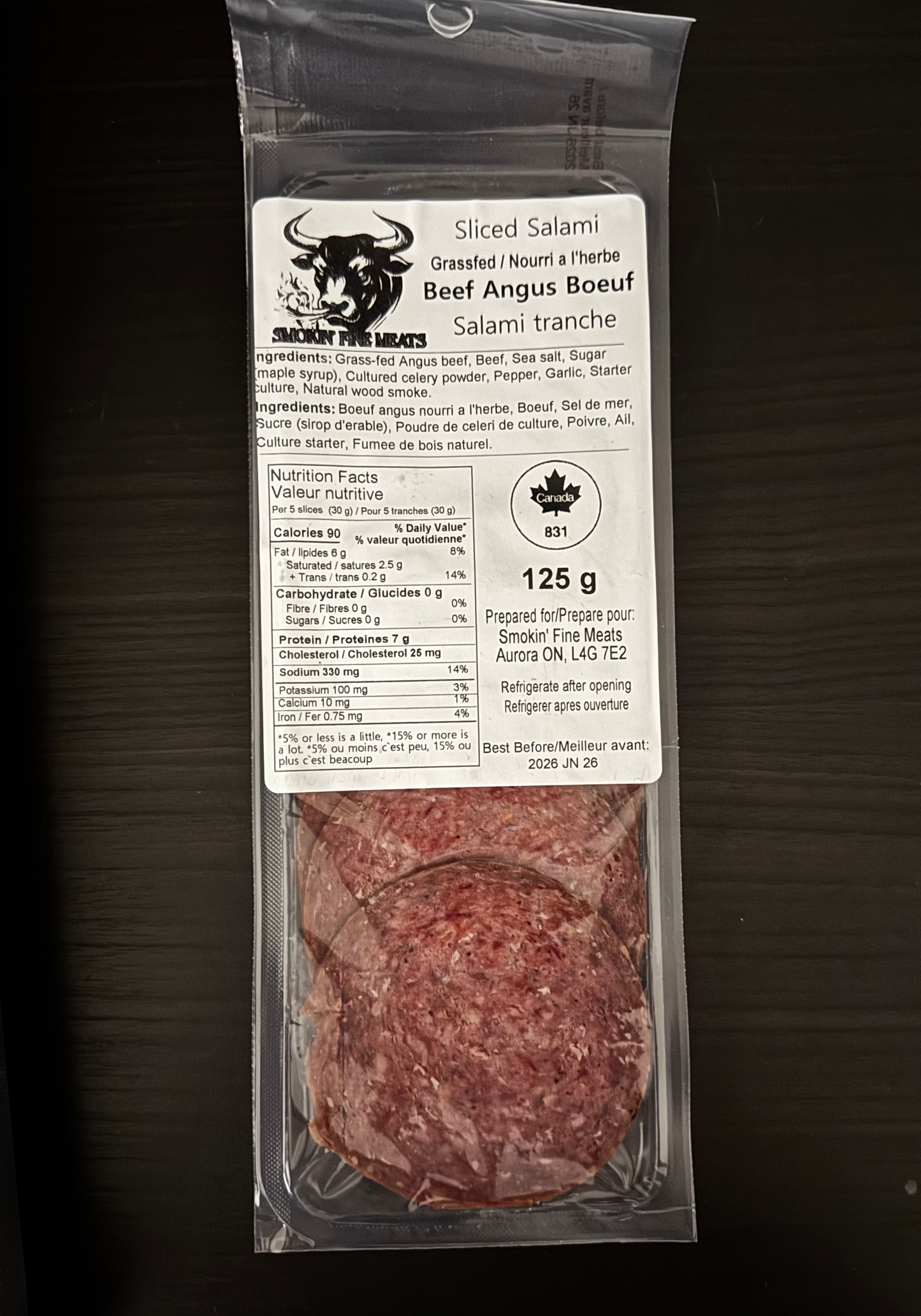 Beef Angus Salami Sliced